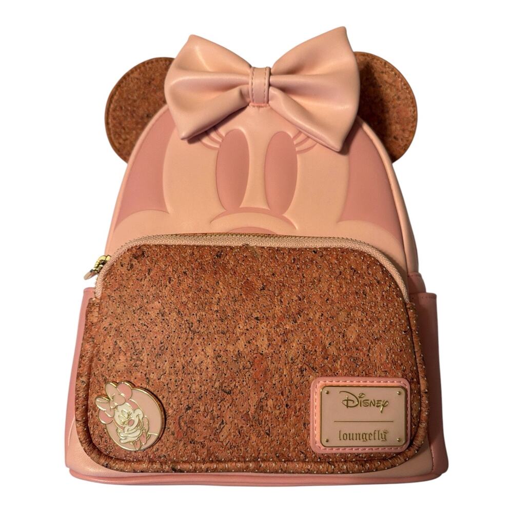 Loungefly Disney Minnie Mouse Corkboard Pin Pink Mini Backpack NWT